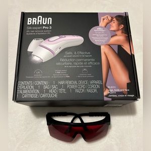 Braun Silk-expert Pro 3 IPL Hair Removal System w/ FREE IPL Protection Glasses